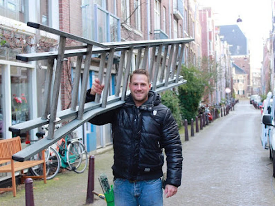 Glazenwasserij schoonmaakbedrijf Bolderman, Amsterdam